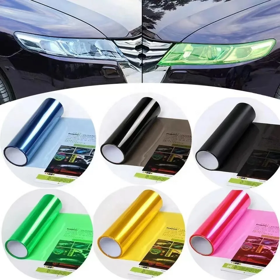 30CM x10M Headlight Taillight Tint Protection Film Car Lamp Vinyl Chameleon Headlight Tint Film