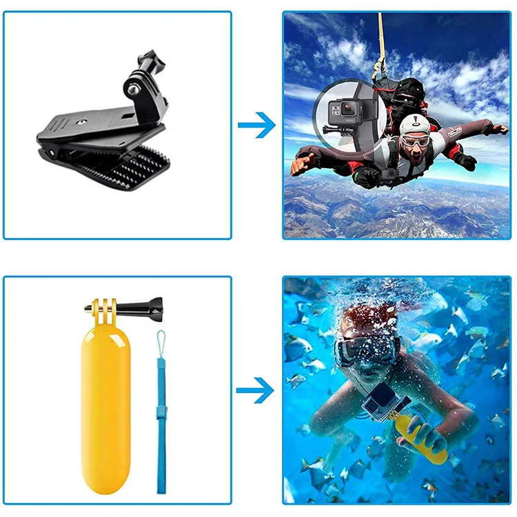  Набор аксессуаров для Gopro Hero8/Hero7/7 Max комплект 50 в 1 с чехлом хранения цвет