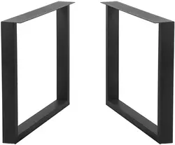 Amazon Hot Sale Black Trapezoid Metal Coffee Table Legs Heavy Duty Furniture Legs