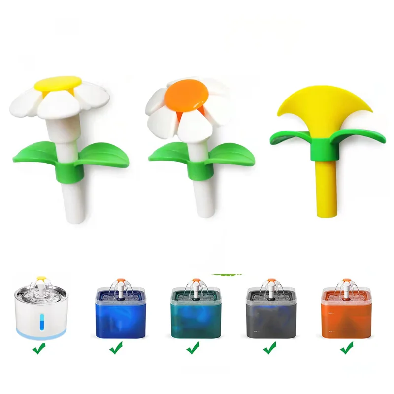 Handmade Flower Water Tap for Pet Drinking Fountain - Replaces Bowl Water Dispenser, Provides Fresh Water for Cats and Dogs