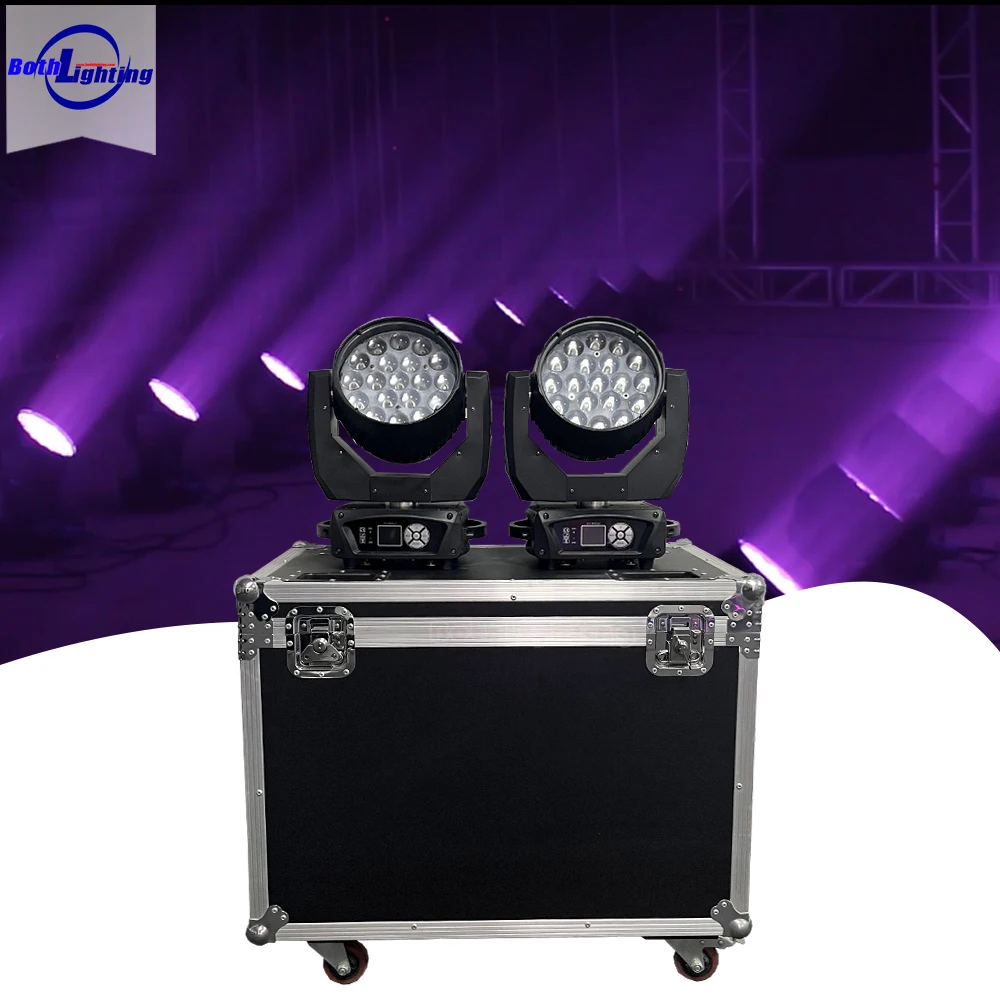 Both Lighting Professional Moving Head Bee Eye Wash Zoom Stage Sharpy Light AURA 19X15W RGBW 4IN1 LED for wedding Dj setups