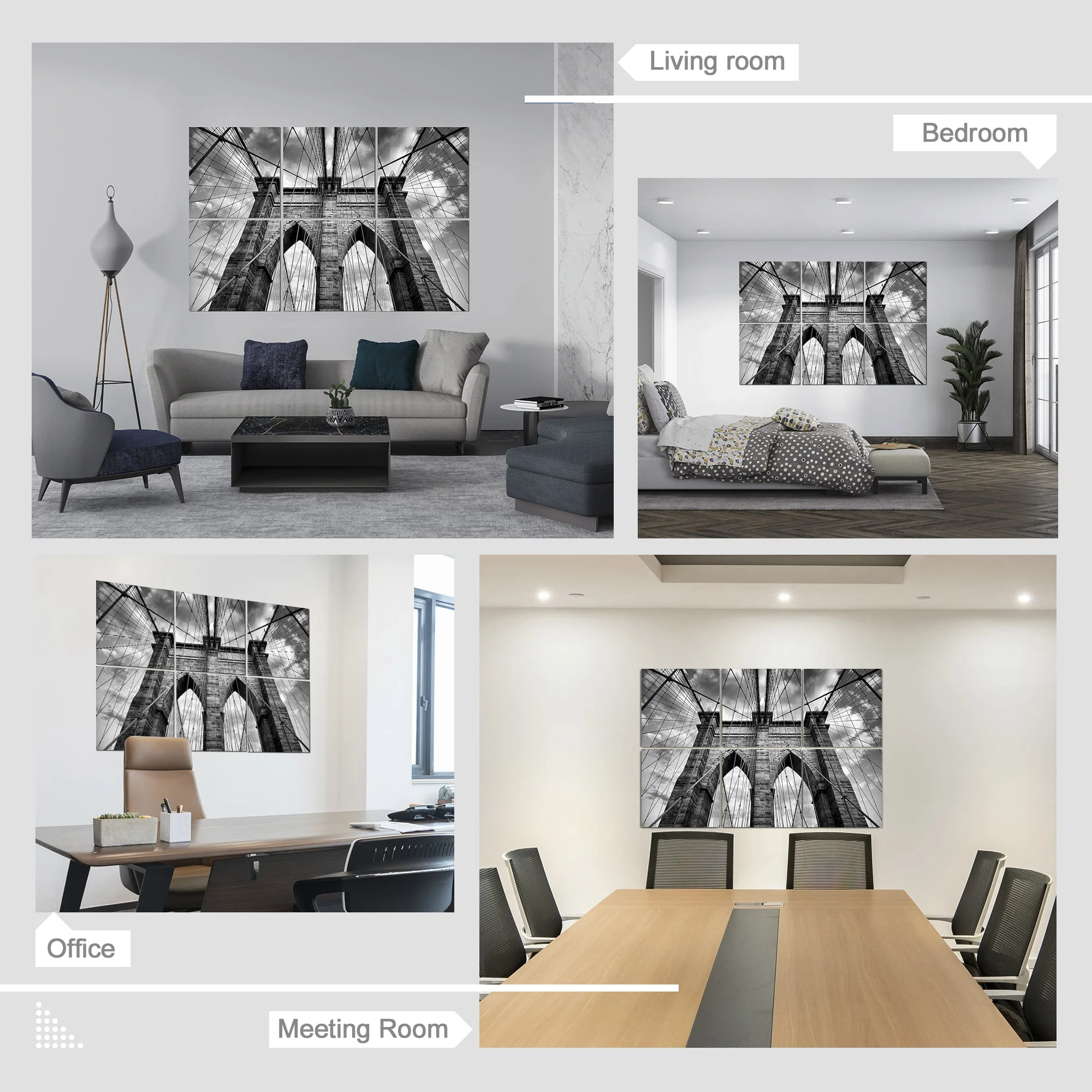 Pet acoustic panel Various Color Painting Panel High Density Noise Absorbing Art Acoustic Panel For Reading Room