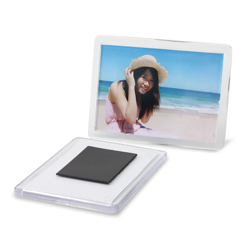 Diy Acrylic Photo Frame Decoration Fridge Magnet Sublimation Blank Custom Acrylic Magnetic Frame