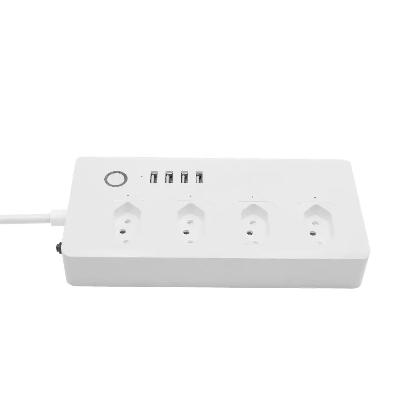 ZigBee BR 1.5m cable with surge protector 4 AC Outlets and 4 USB Super Charging Ports smart electric socket