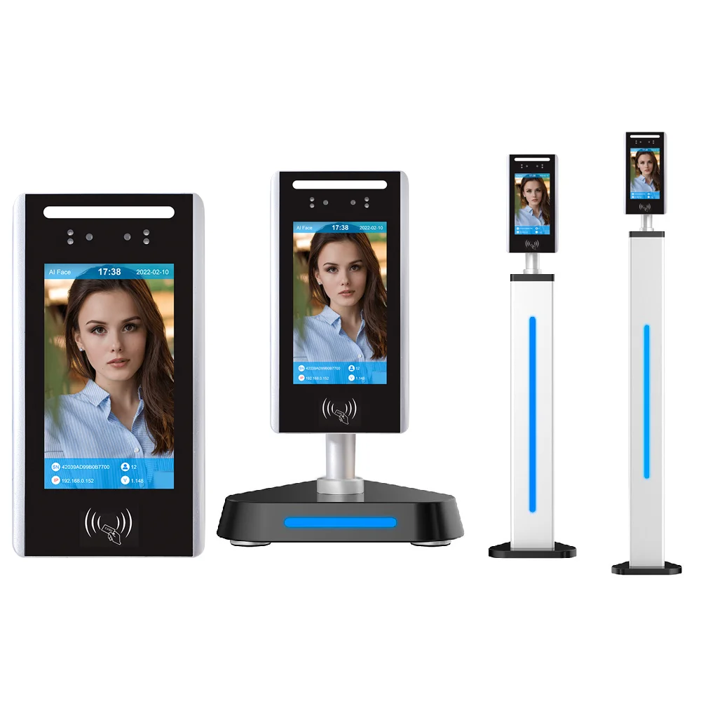 Android 7 inch  Screen Face Recognition Scan attendance Access Control System