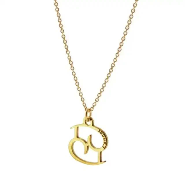 Newest 925 Sterling Silver 18k Gold Plated Jewelry Scorpion Horoscope Necklace For Women