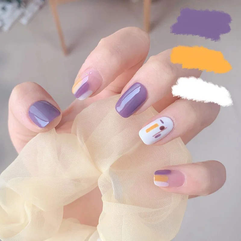 Fake Nails Factory Direct Sale 24 pcs Cute Short False Nails Press On Artificial Fingernail