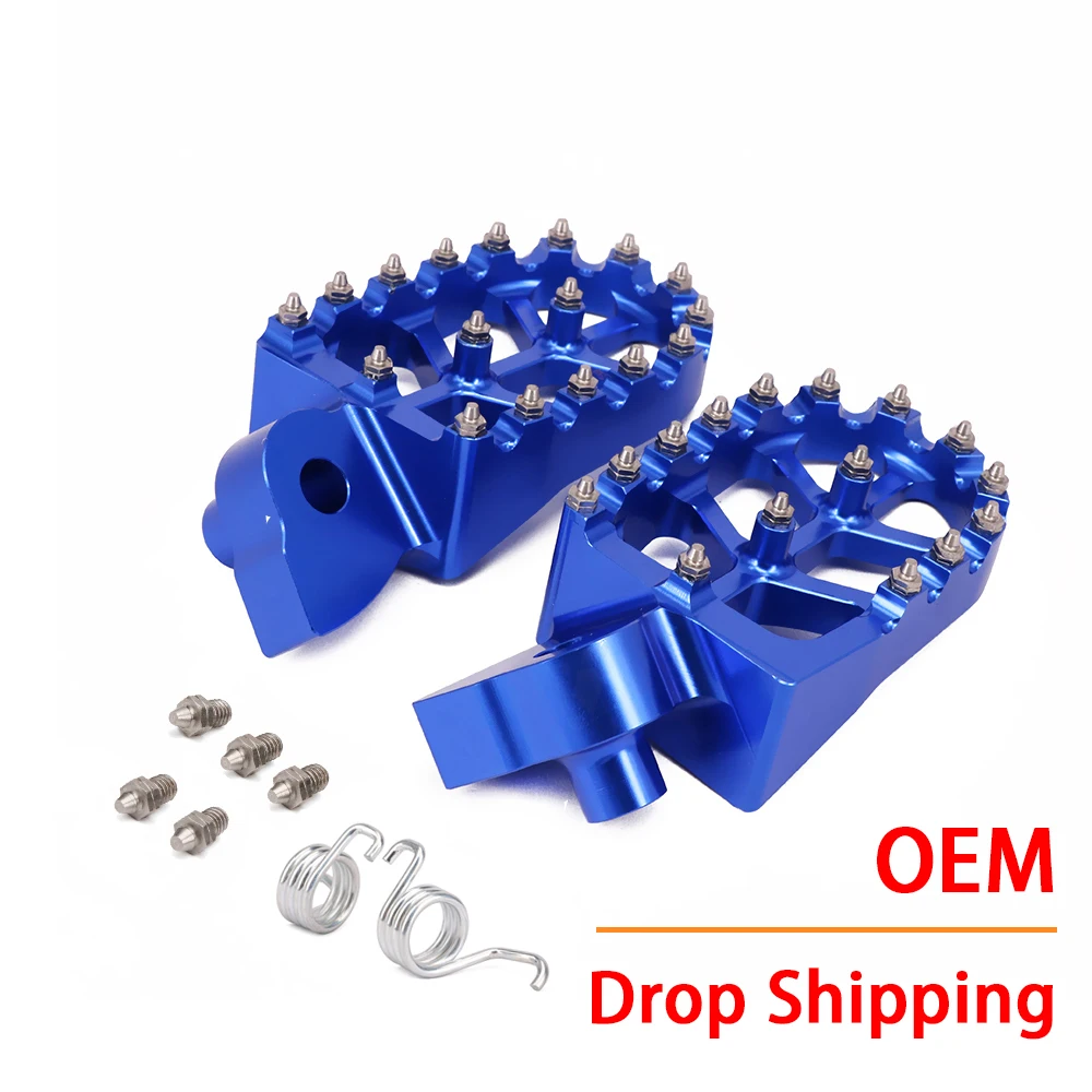 JFG YZ85 YZ250F WR250F мотоциклетные заготовки MX широкие подножки педали для ног синие