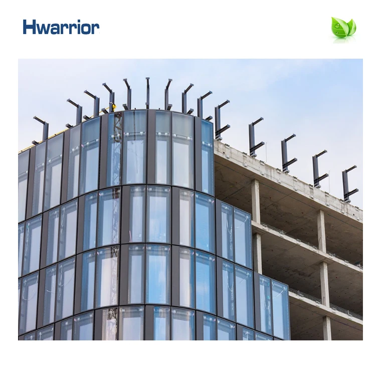 Foshan factory direct wholesale easy to install aluminum alloy unitized double glass curtain wall system price per m2