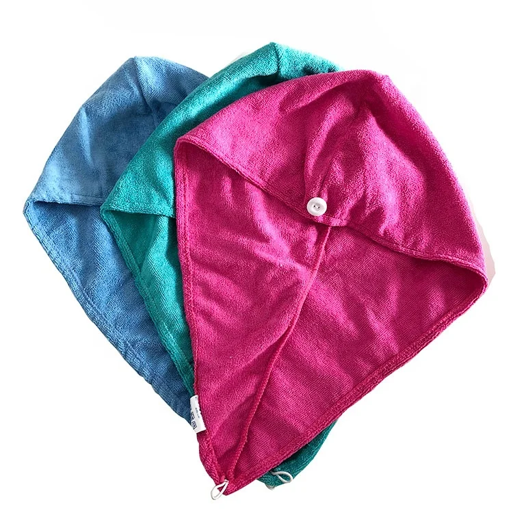
Promotional Adult Women Quick Dry Microfiber Bath Hair Cap 