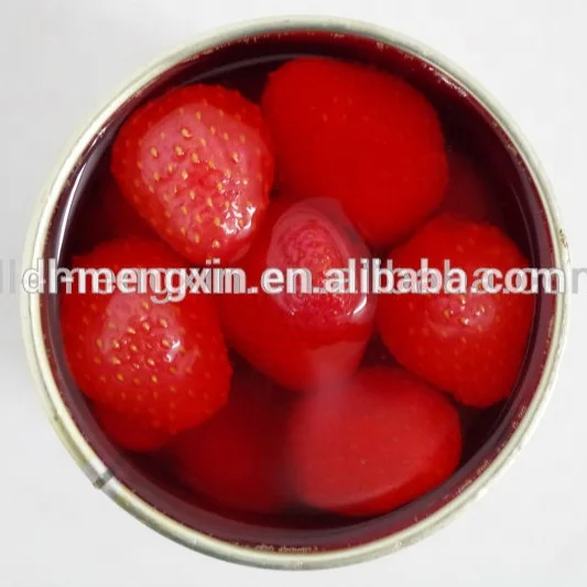 
canned strawberry new corp 2020 non GMO from China plant to EU market light syrup 14-17% 