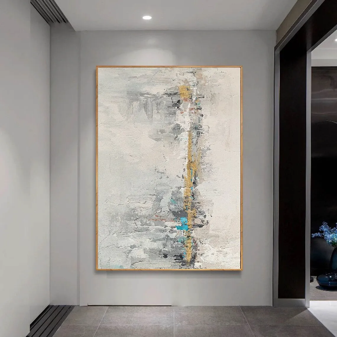 Modern Textured Oversize Custom Made Hand-painted Abstract Acrylic Canvas Painting for Home Wall Art Living Room Bedroom Decor