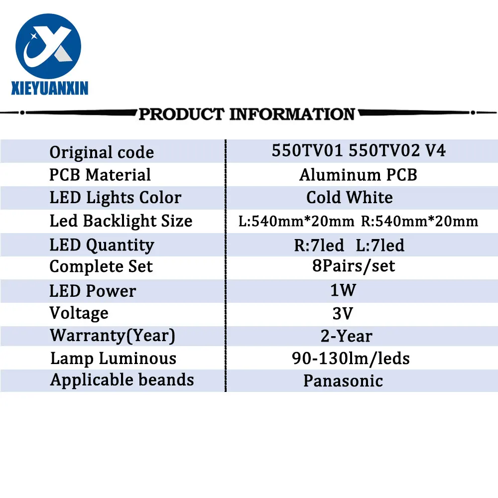 LED-Телевизор подсветка для цифрового фотоаппарата Panasonic 55 дюймов 550TV01 550TV02 V4 световая полоса ТВ адвокатского сословия СИД полосы TX-55Ds500E TX-55Ds503E