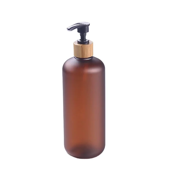 empty pet plastic bottle with lotion pump for shampoo 400ml wholesale