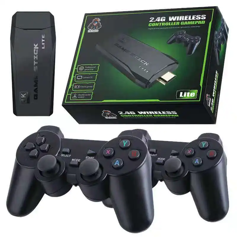 Wireless Home Mini TV 4K Game Stick M8 Console for PS1 Moonlight Treasure Box FC 10000 games 64gb 4k M8 Game Stick
