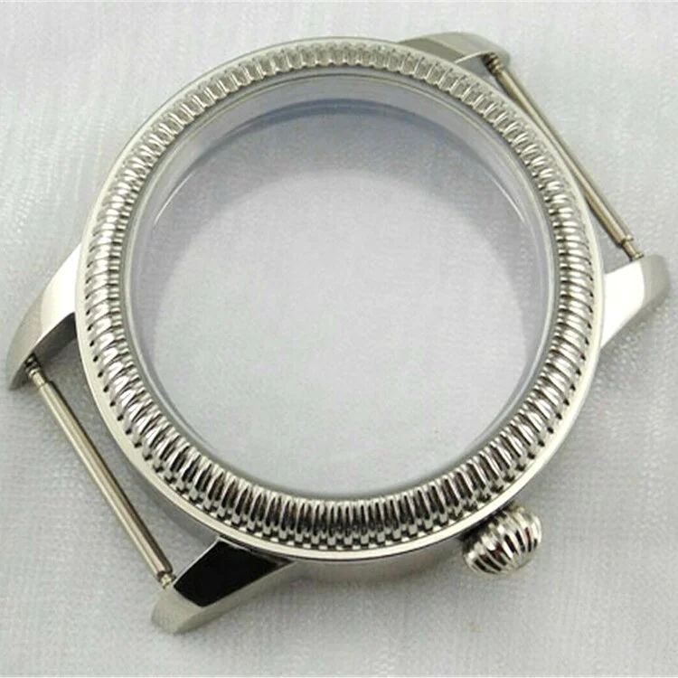 With Coin Bezel Fit For ETA 6497 6498 Hand Winding Movement  Size of 44MM Sapphire Glass Polished Stainless Steel Watch Case