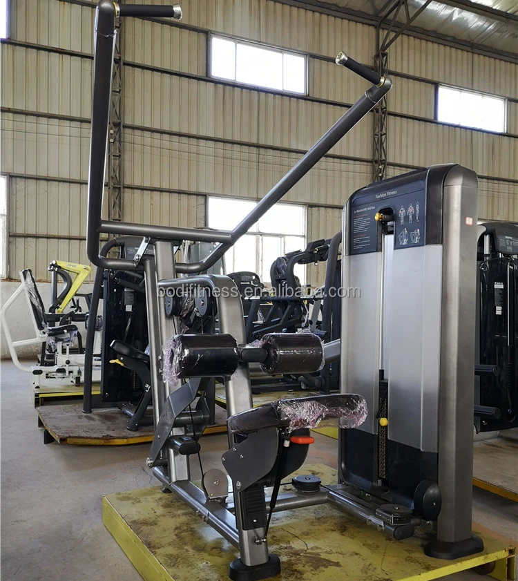 Commercial Gym Fitness Equipment Pull Back Pin Loaded Machine Double Pull Back Trainer Vertical Row
