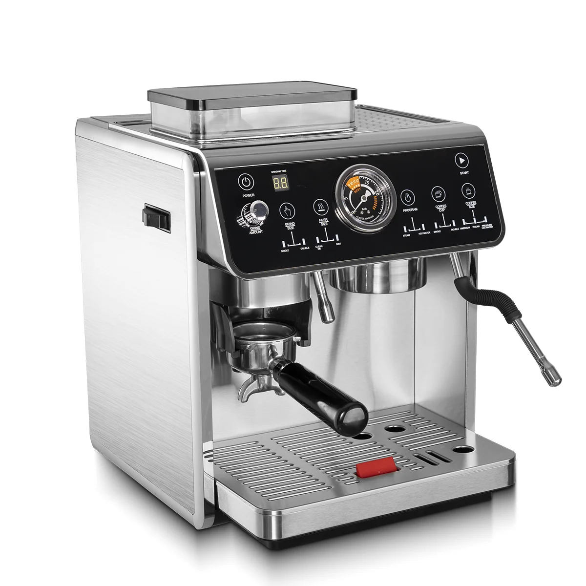 Commercial Household coffee machine Multi-function Coffee maker semi-automatic Espresso Machines With Grinder