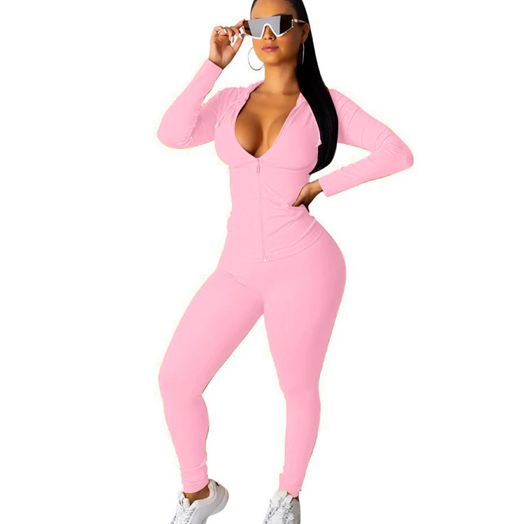 New design hoodies tracksuit 2 piece set track suit for women