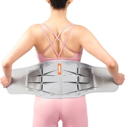 Working medical pain relief adjustable breathable metal strip lower back lumbar brace waist support belt