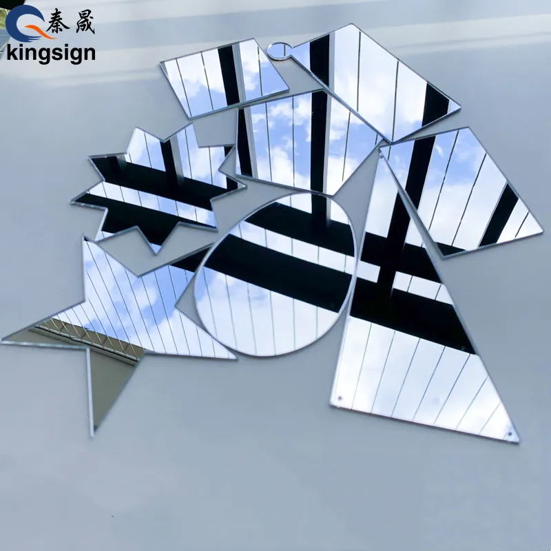 KINGSIGN hot selling gold and silver mirror acrylic sheet customized design laser cut mirror acrylic boards