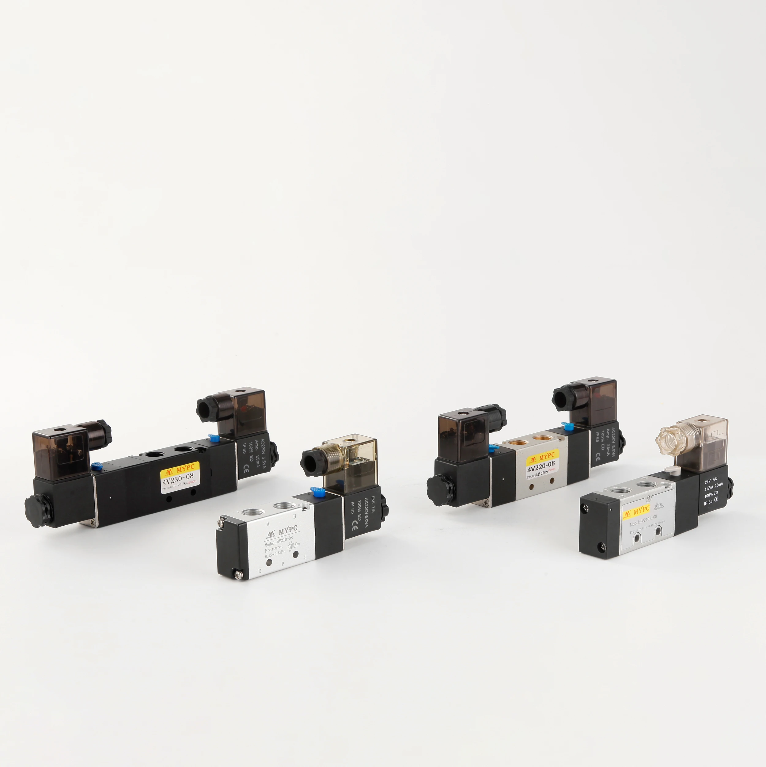 Factory Price 4v410 Solenoid 2 Way 18 Manifold Base Pneumatic Air Valves Airtac Type Solenoid Valve 4v210-08