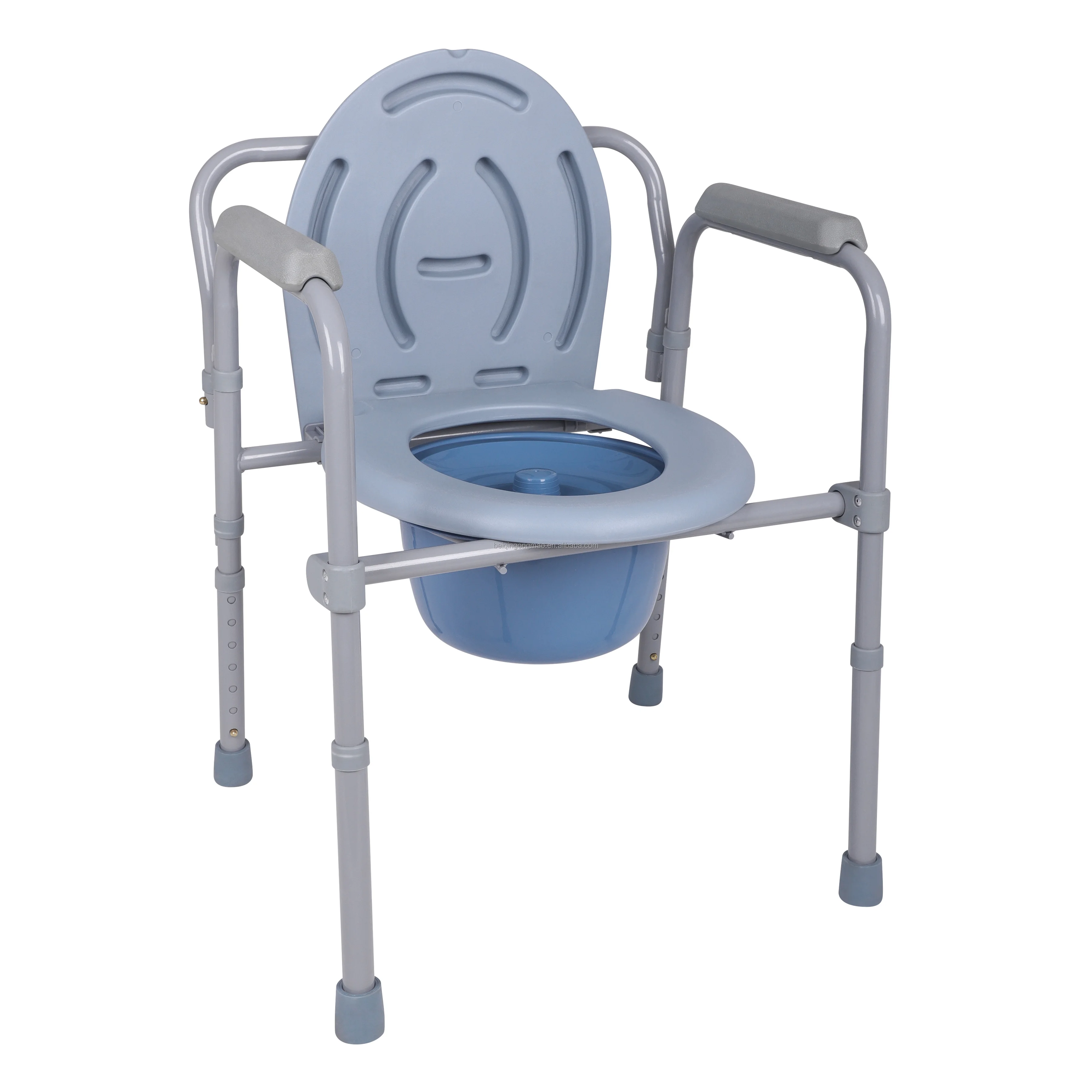 BQ600A  folding plastic commode chair with toilet seat commode chair with handrail bucket toilet