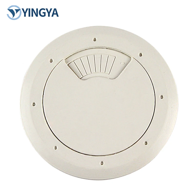 Modern 60mm Plastic Desk Grommet Furniture Hardware Desktop Plug Wire Cover Cable Hole Kitchen Dining Computer Desk Wire Cable