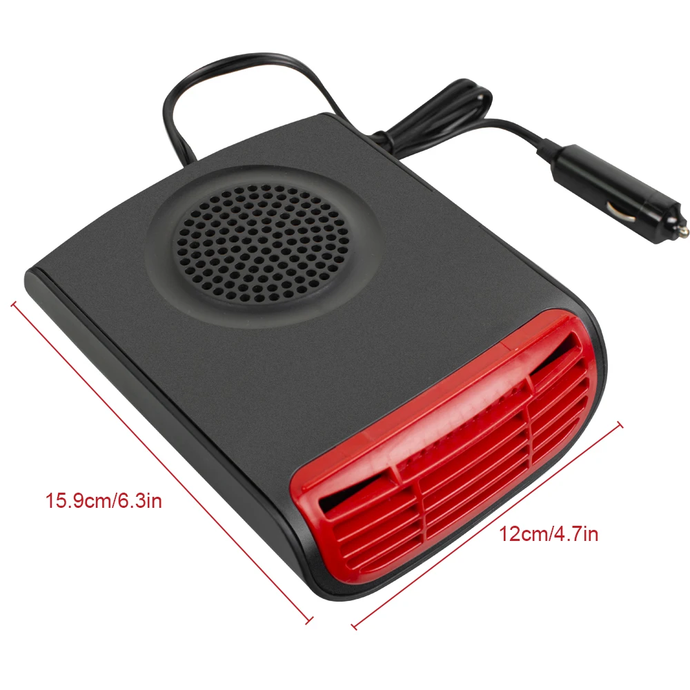 3 in1 12V 150W Portable Car Heater Heating & Cooling& Air Purify Electric Fan Heater Heating Windshield Defroster Demister