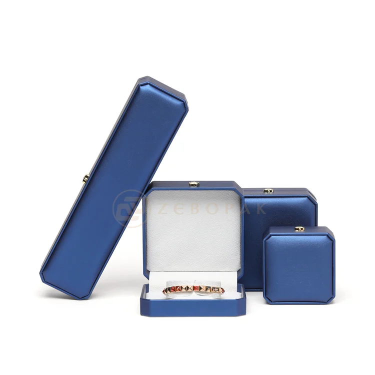 Factory wholesale luxury pu leather velvet jewelry box bangle custom logo bracelet/ ring/ pendant gift box