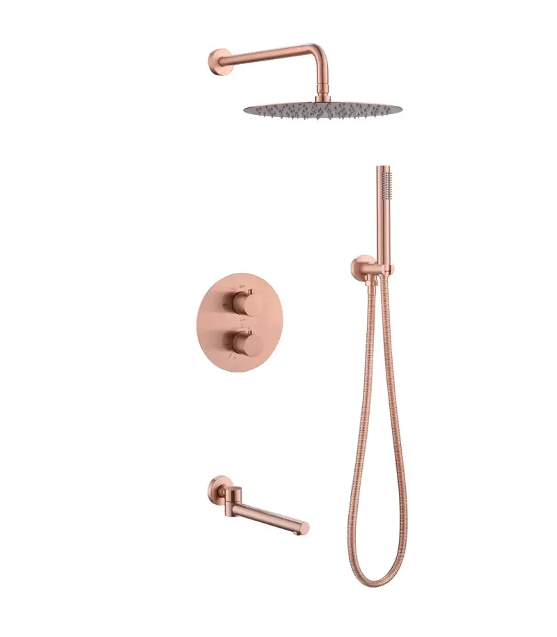Best Selling Modern Brass Waterfall Shower Set Bathroom Wall Mounted Rain Shower Faucet Set