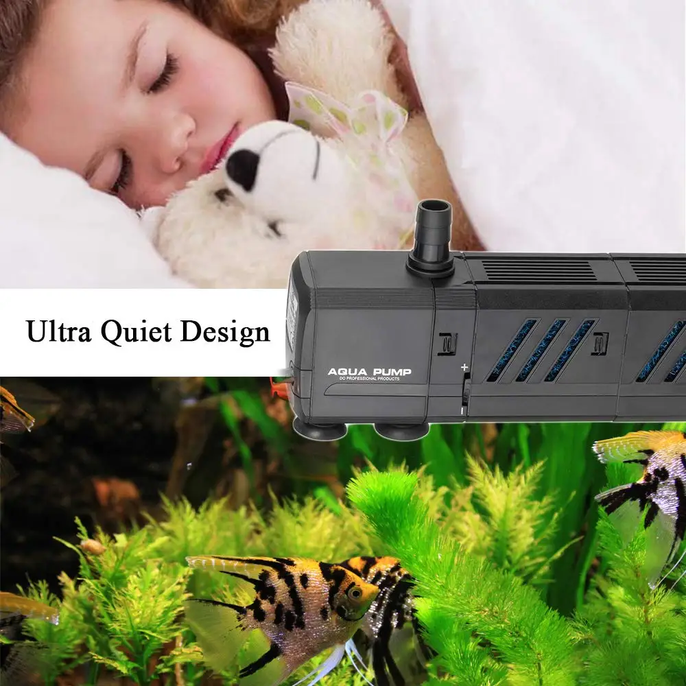 Portable Submersible Aquarium Internal Filter Adjustable Fish Tank Filter with Water Pump for Fish Tank