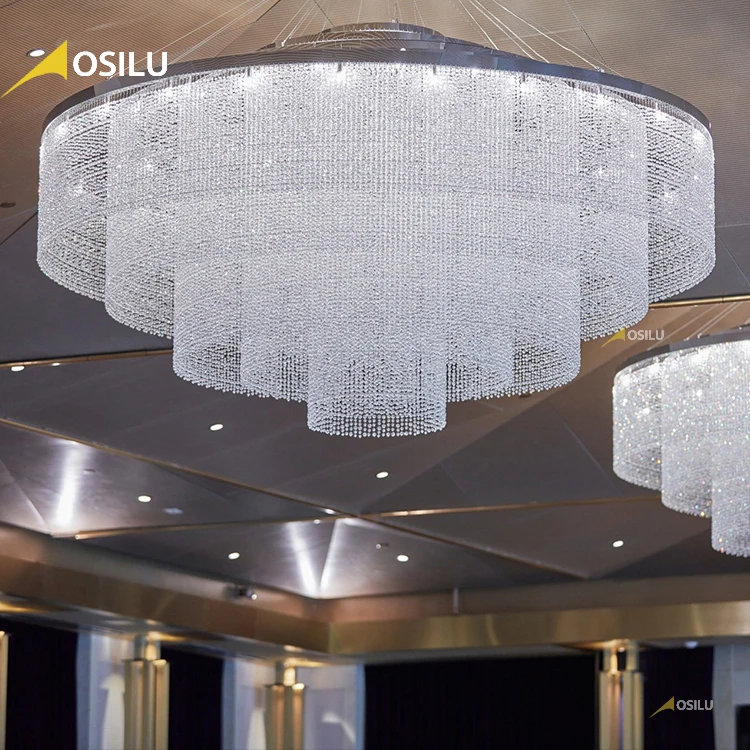 2022 New style K9 crystal High-Grade Hall Hotel Lobby Decoration Lighting Luxury Large Custom Made Crystal Chandelier