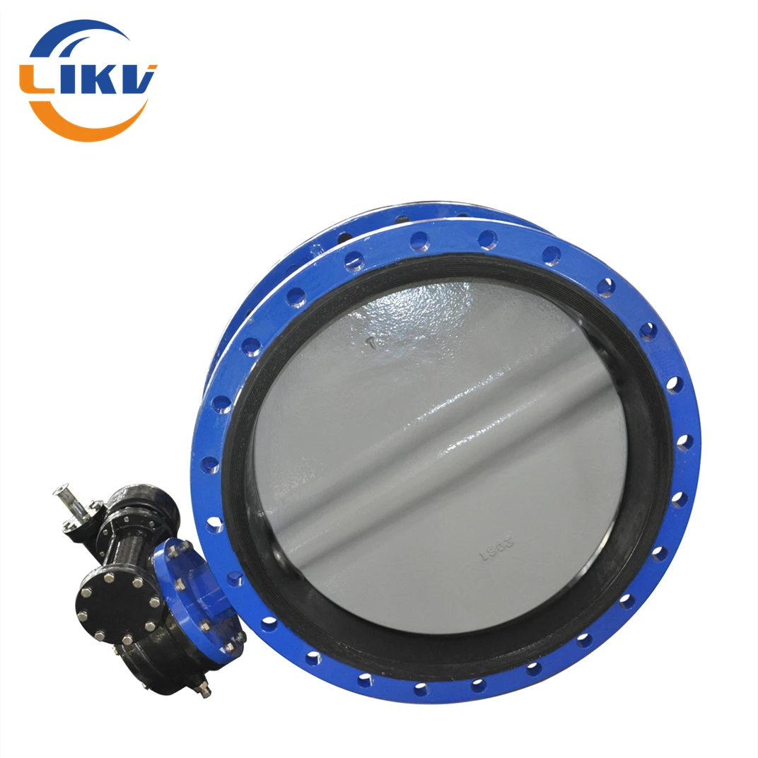 Class150 High Quality Big Size Cast Steel Ductile Iron Double Flanged Butterfly Valve For Water