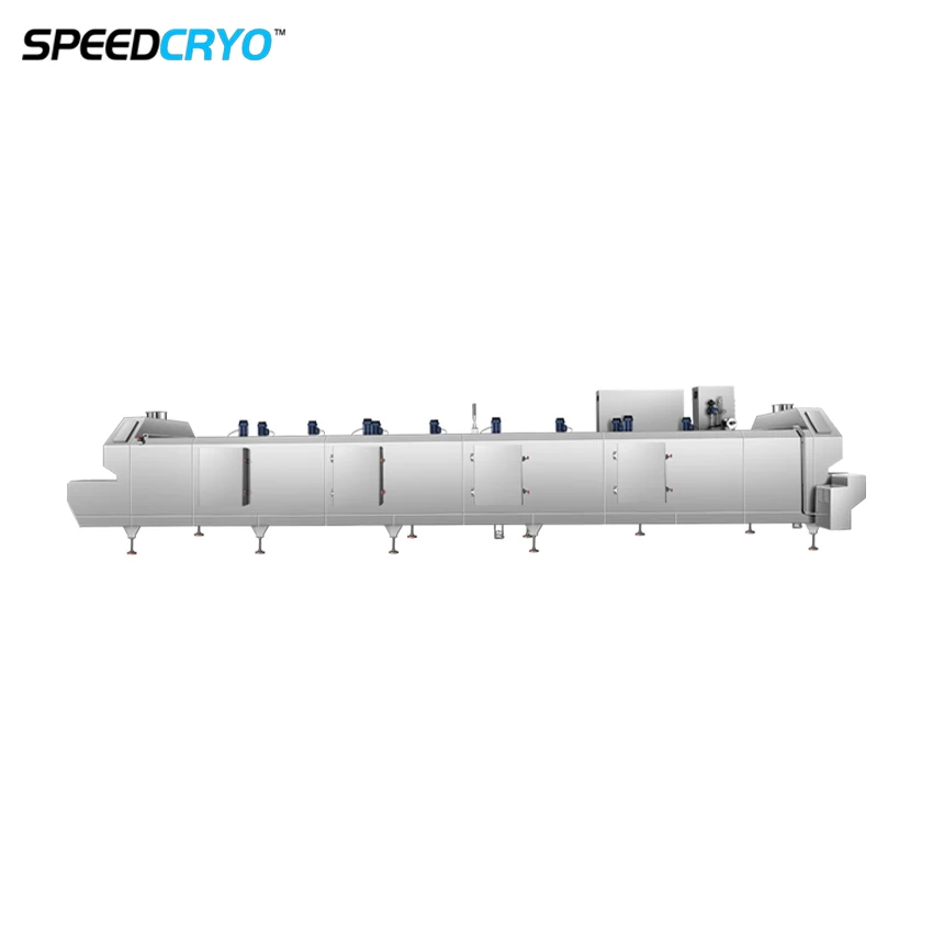 Туннельная морозильная камера для рыбы/мяса/морепродуктов/фруктов/овощей, быстрое замораживание жидкого азота