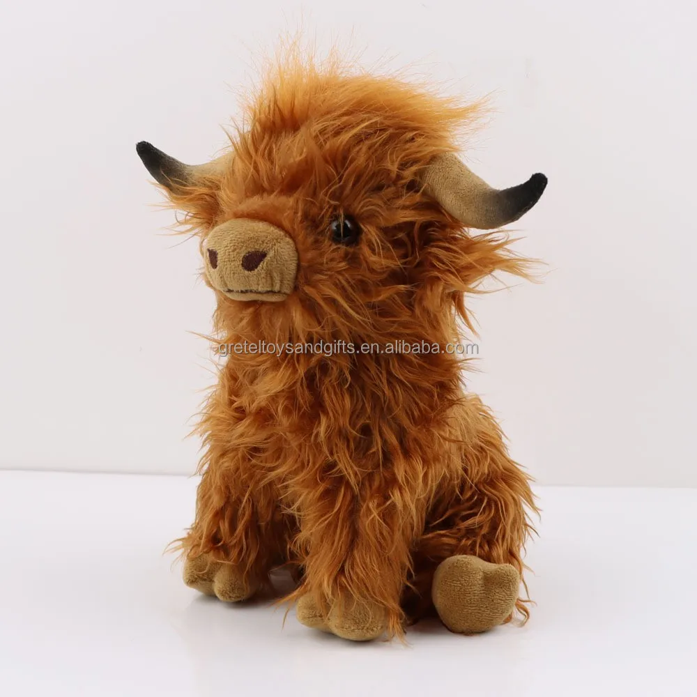Manufacturer Custom Sensory Stuffed Animal Highland Cow Weighted Plush Toy For Kids Anxiety