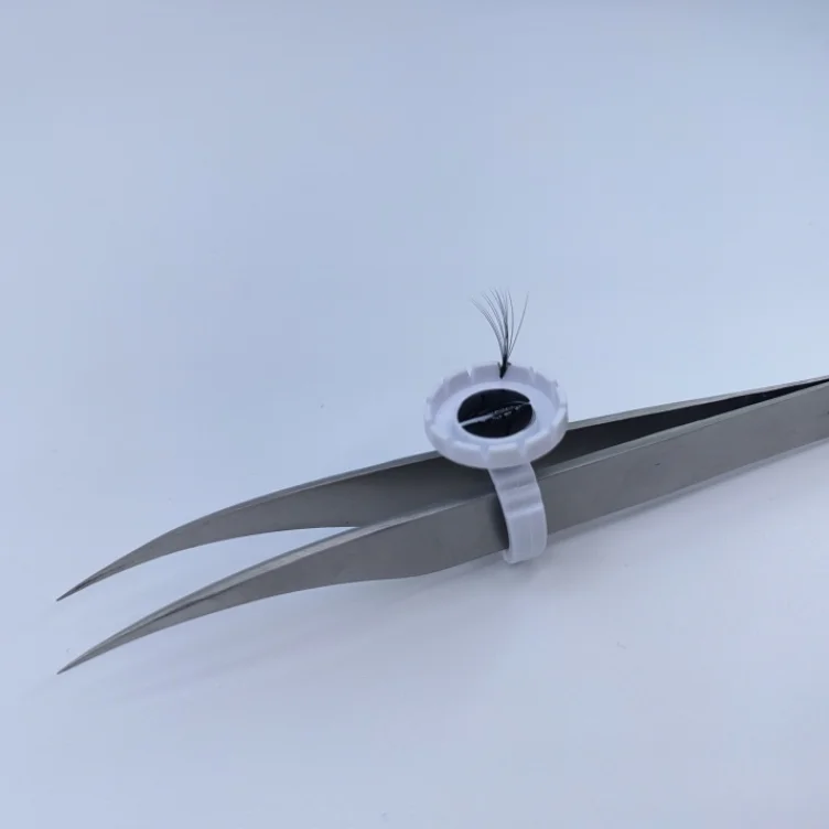 Blooming Eyelash Glue Ring Easy Fan Adhesive Cup Eyelashes Glue Holder Rings