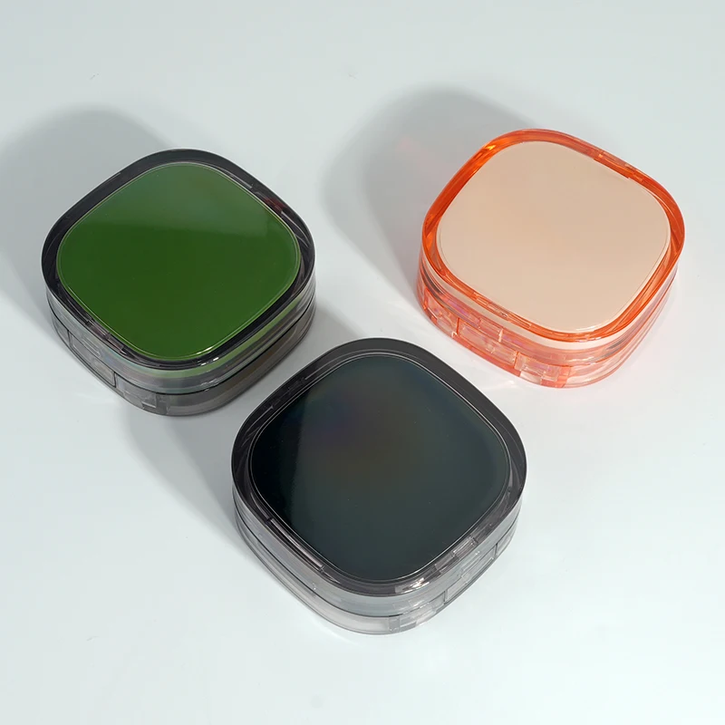 Wholesale custom luxury square golden rose gold BB cushion case compact powder cosmetic box