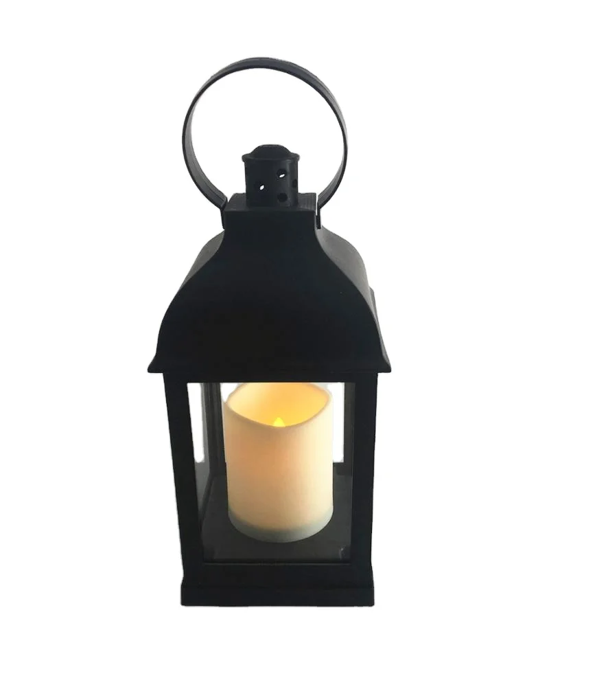 Antique Outdoor Black  Candle Lantern, indoor hurricane lamps