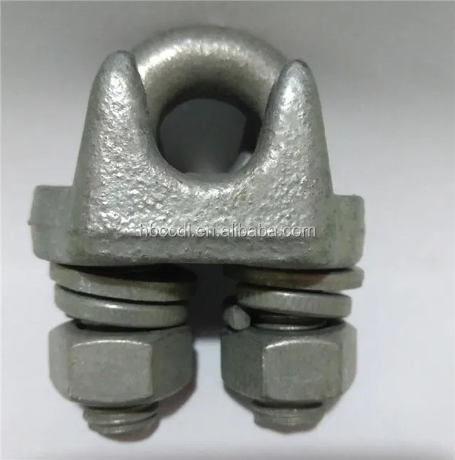Wire rope clip for stay wire power accessories for pole line hardware