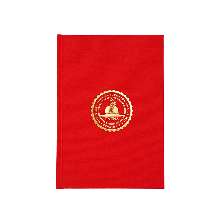 2023 New Products Custom Printing A5 Hardcover Linen Fabric Cover Blank Notebook Journals
