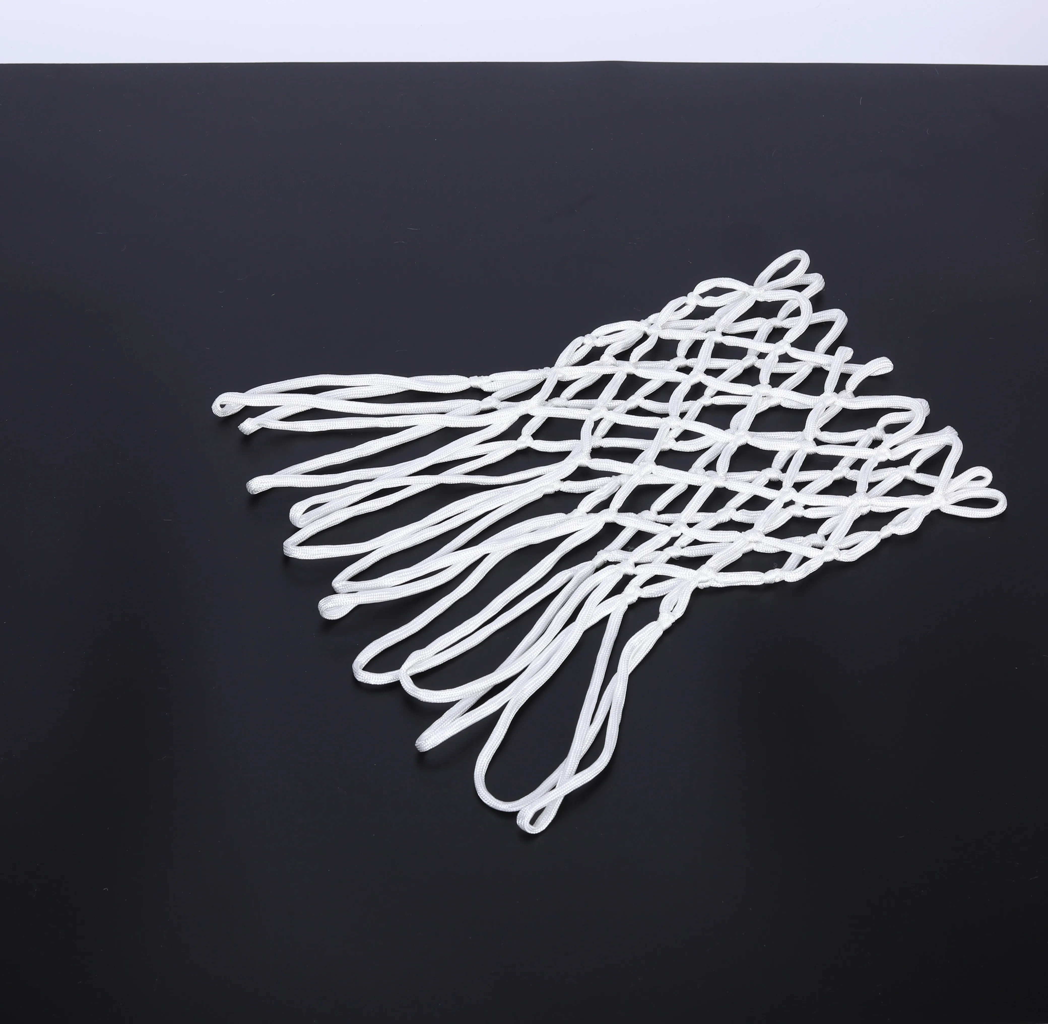 Factory Custom 12 loops White Polyester Basketball Net 150g