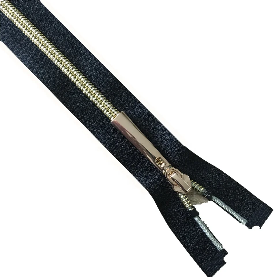 Wholesale Custom No.5 Open End Custom Design Nylon Zipper With Semi Auto Lock Slider For Men Jacket