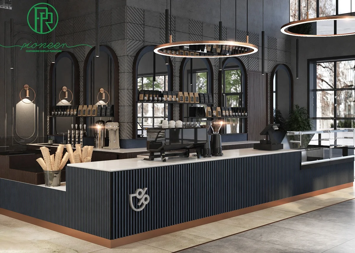 Cozy coffee shop design interior furniture for cafe bar