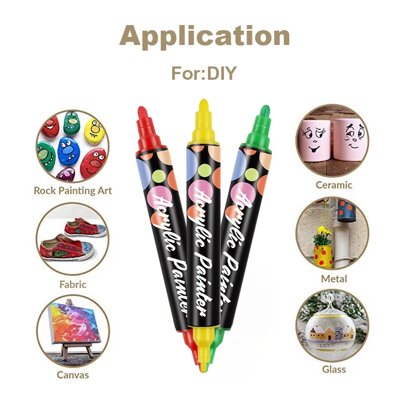Paint Pens Acrylic Markers for Kids Adults Card Making, Rocks , Wood Slices, Unfinished Wood