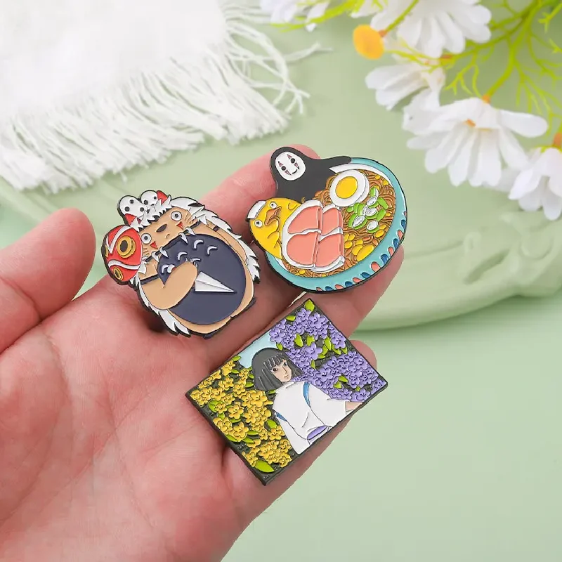 Hat Collar Clothes Lapel Cute Cartoon Anime Nature Logo Gold Metal Hard Enamel Lapel Pin