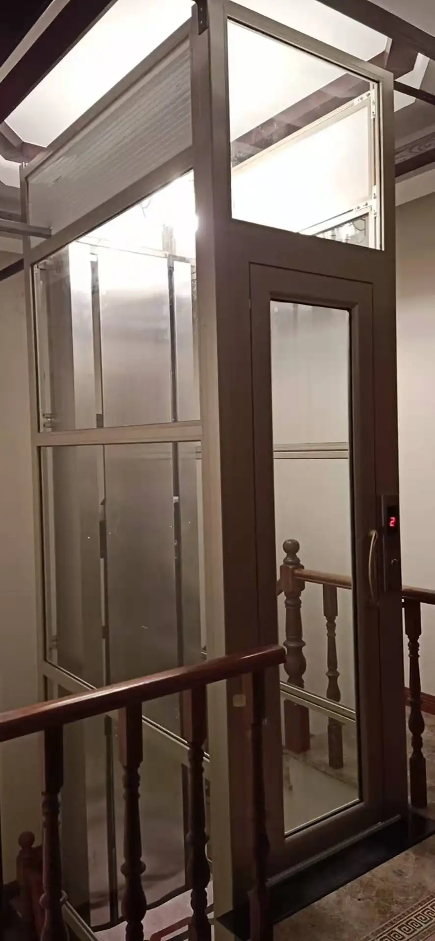 Simple Disabled Wireless Remote Control Hotel 3 Person Hydraulic Cylinder Lifting Electric Residential Small Home Elevator