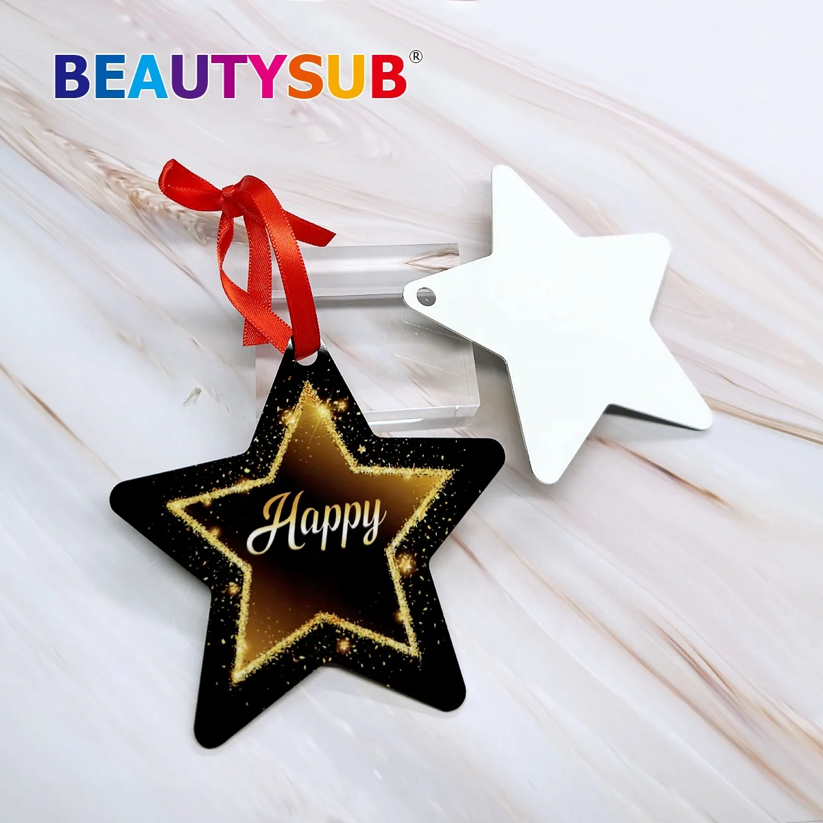 BEAUTYSUB Longstar HD Sublimation aluminum Ornament white heat transfer photo printable metal coating blanks Cut by CNC router