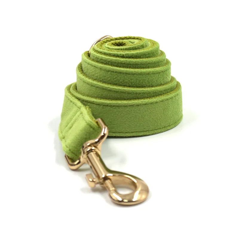 Wholesale Corduroy Polyester Composite Pet Collar Leash Customized Color and Logo Dog Collar Leash Set