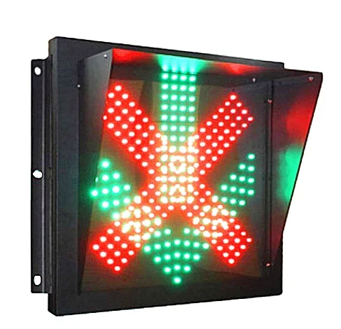 Tunnel Lane LED Red Cross Green Arrow Traffic Signal Light